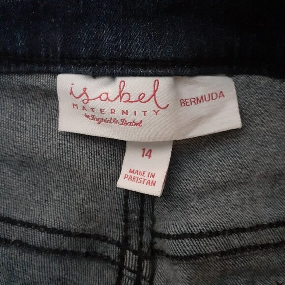 Isabel Maternity by Ingrid & Isabel Size 14 Maternity Bermuda Jean Shorts - Picture 5 of 10